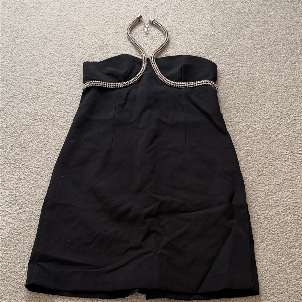 Elegant Black Halter Dress